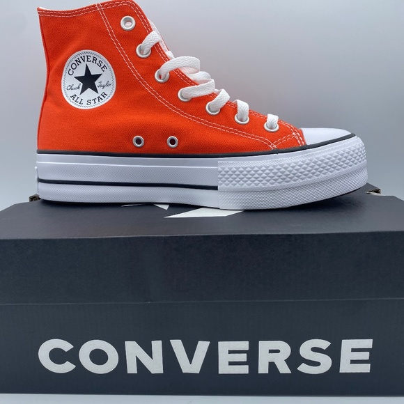 Converse Chuck Taylor All Star Hi Top Poppy Orange - Picture 4 of 8